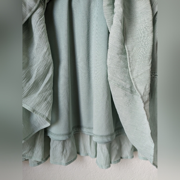 Altar'd State Sage Frilled Tiered Mini Dress Romantic Feminine Coquette - Picture 8 of 10